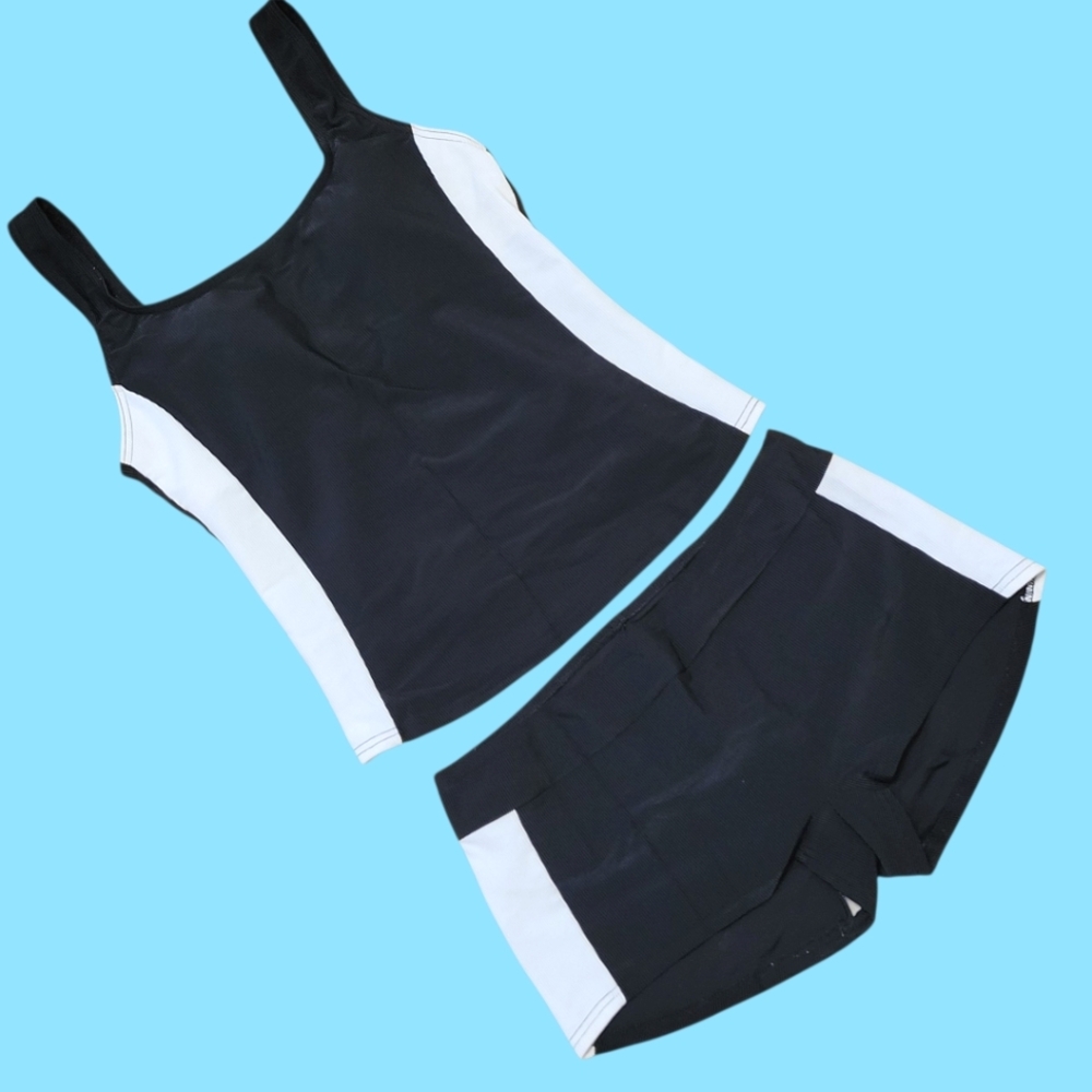 Vintage Baltex Tankini Swimwear Size 8 Top Size 10 Bottom 90s Y2K Vtg Swimsuit